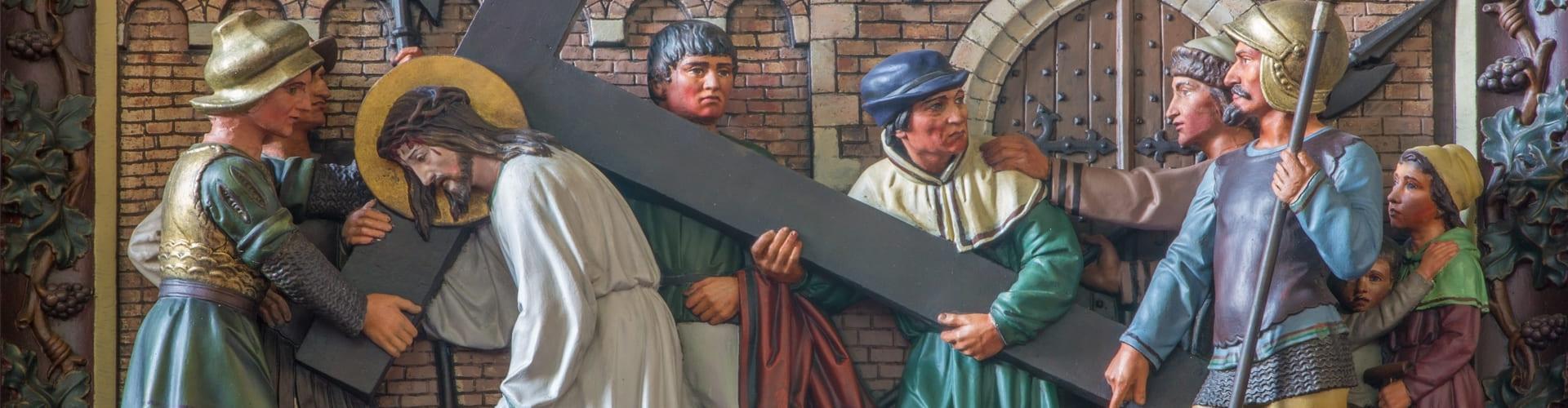 Séptima estación: Jesús carga con la cruz