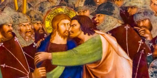 Segunda estación: Jesús, traicionado por Judas, es arrestado